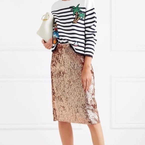 J. Crew Dresses & Skirts - NWT J. Crew Petite Rose-Gold Sequin Skirt